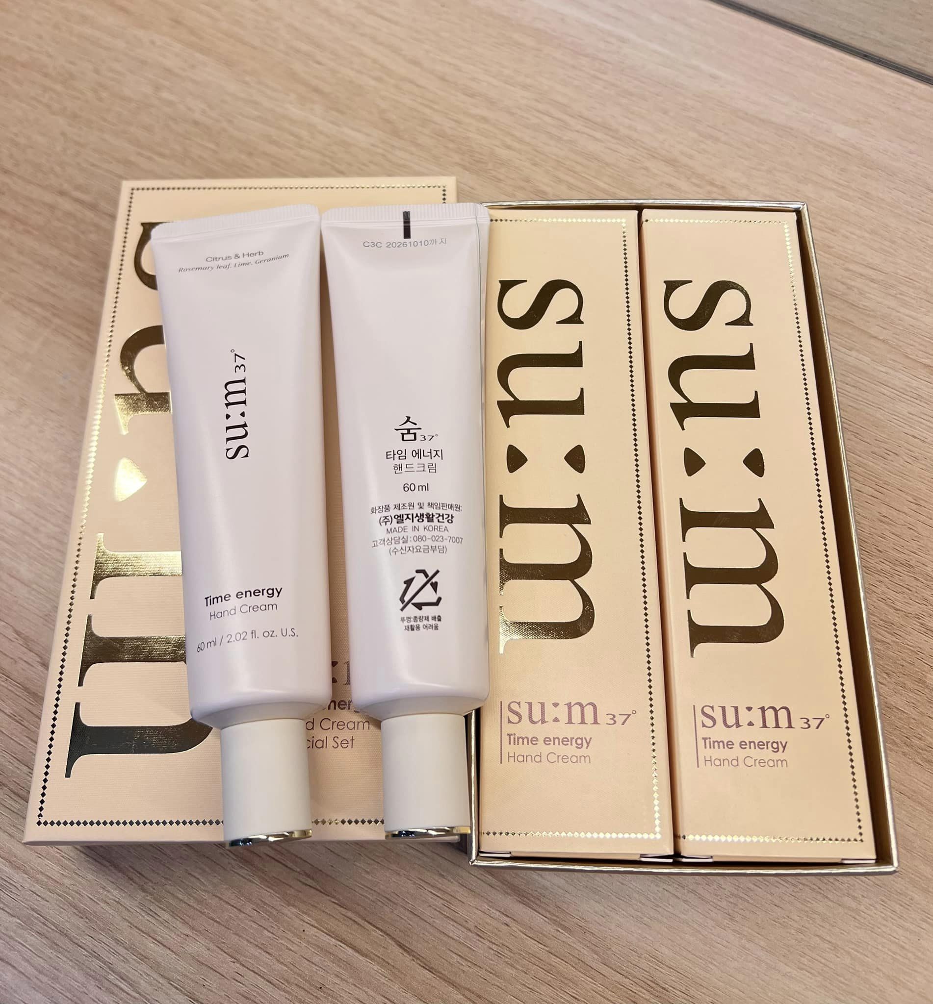 Set Kem Dưỡng Da Tay Sum37 Time Energy Hand Cream 2