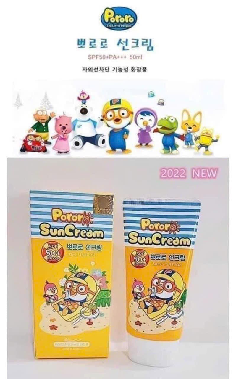 KEM CHỐNG NẮNG PORORO CHO BÉ IU TỪ HÀN QUỐC 2