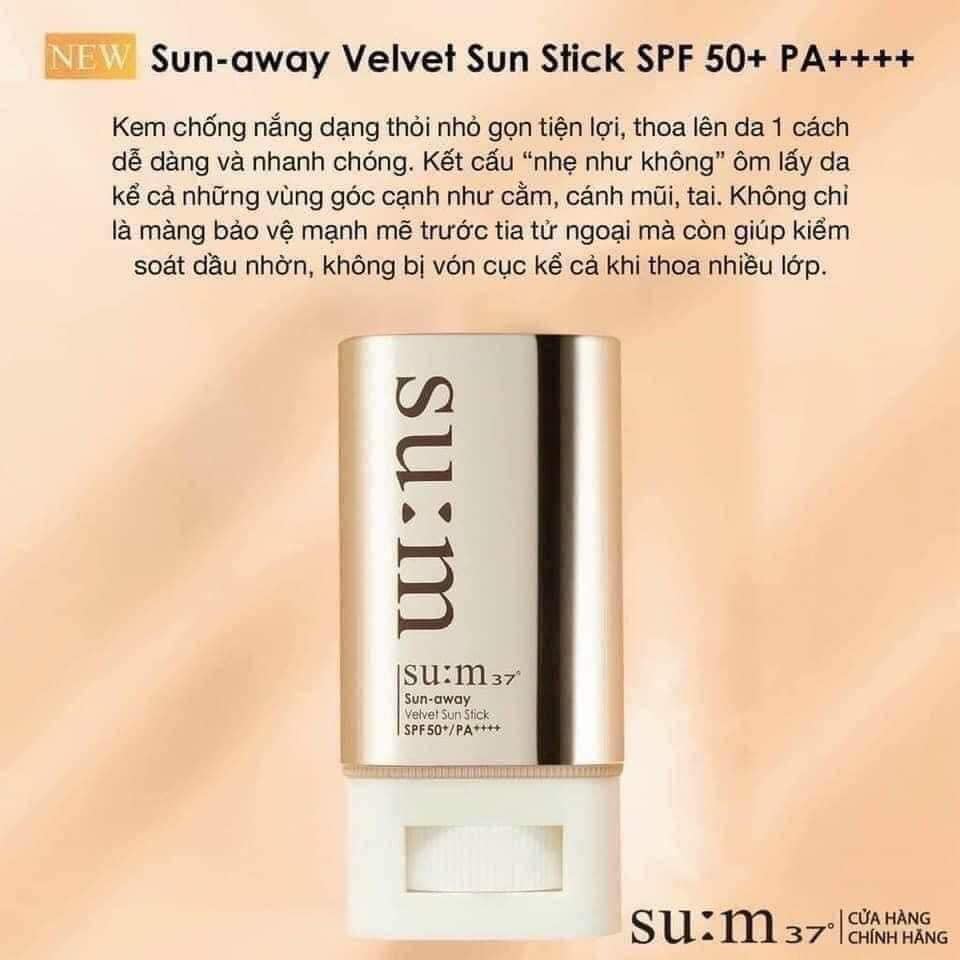 Kem Chống Nắng Dạng Thỏi SUM37 Sun away Velvet Sun Stick SPF50PA 2
