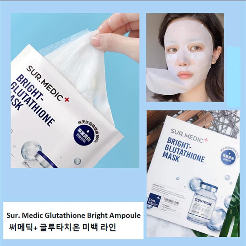 Mặt Nạ Dưỡng Trắng Da Chuyên Sâu Sur.Medic Bright Glutathione Mask 3