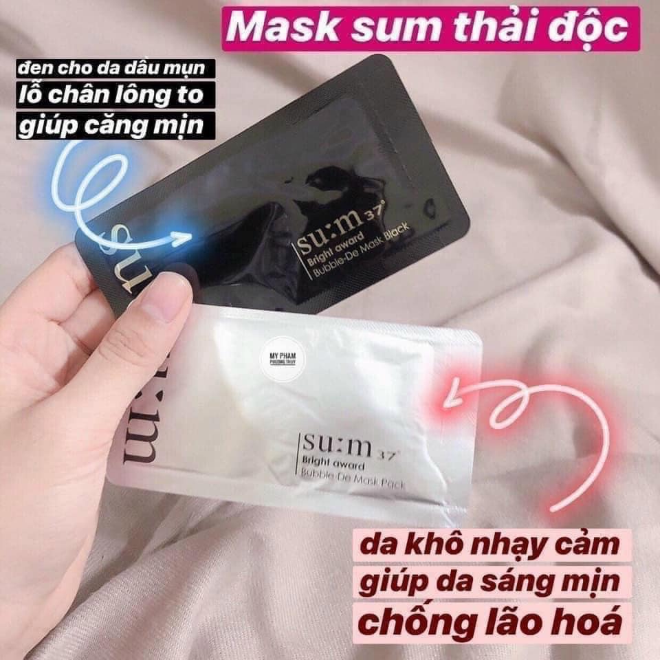 Mặt Nạ Sủi Bọt Thải Độc Sum37 Bright Award Bubble De Mask 4
