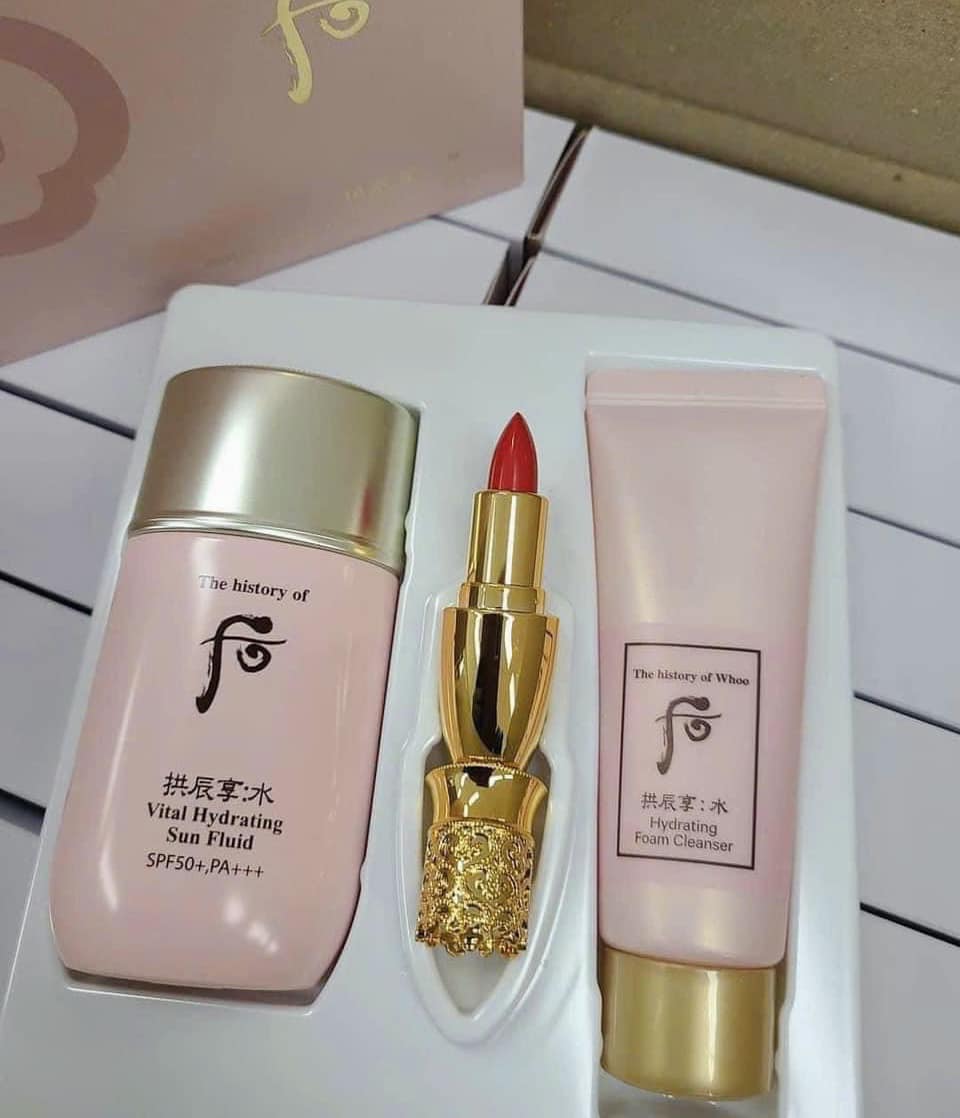 Set Kem chống nắng kiềm dầu dưỡng ẩm The history of Whoo Gongjinhyang Soo Vital Hydrating Sun Fluid SPF50PA 60ml 3