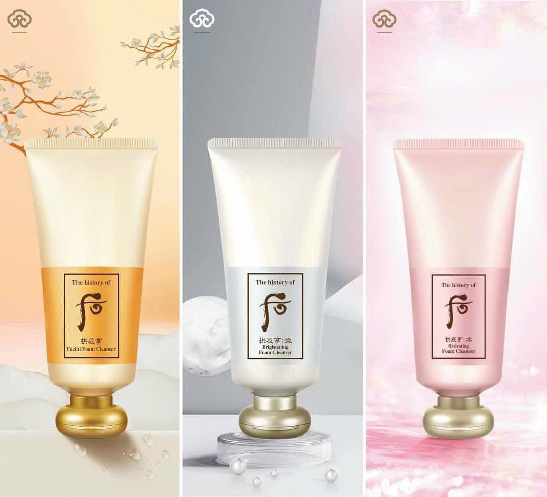 Set Sữa Rửa Mặt Whoo Hồng Gongjinhyang Soo Hydrating Foam Cleanser 2
