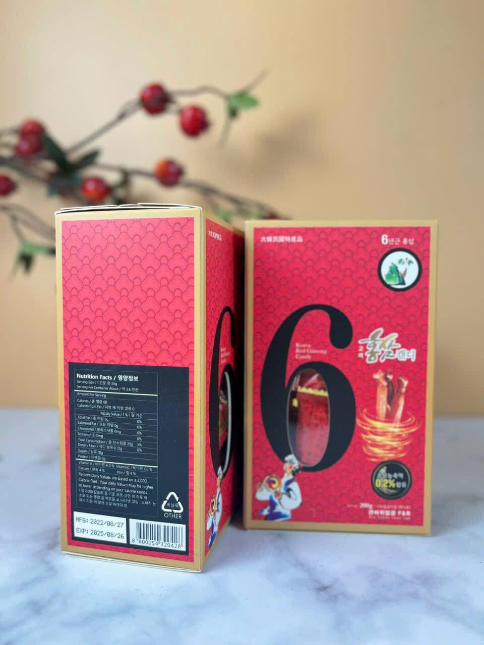 Kẹo Hồng Sâm FB Hàn Quốc Hộp Giấy 2