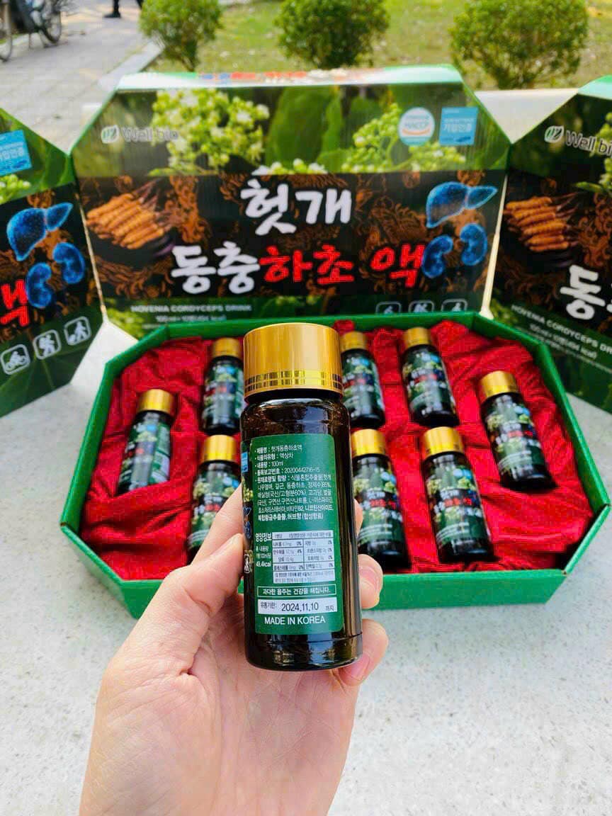 Nước Bổ Gan Đông Trùng Hạ Thảo Well Bio Hovenia Cordyceps Drink 3