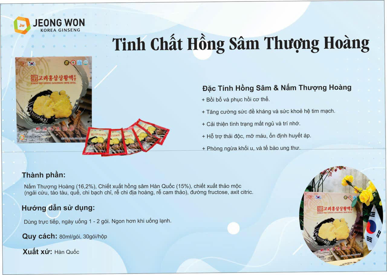 Nước Hồng Sâm Nấm Thượng Hoàng Jeong Won Hàn Quốc 2