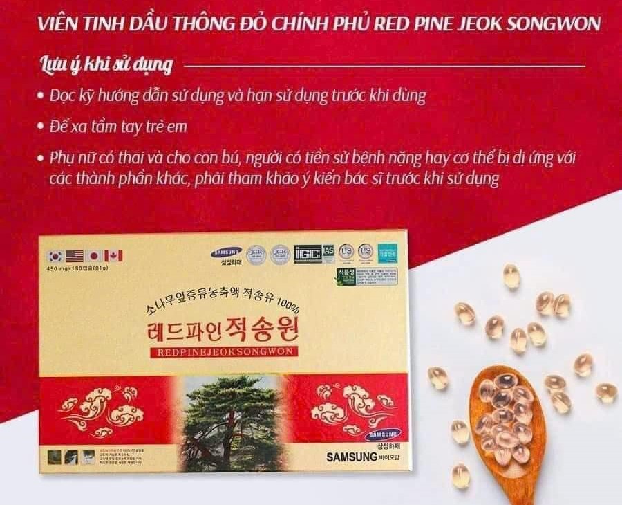 Tinh Dầu Thông Đỏ Chính Phủ RED PINE JEOK SONGWON 2