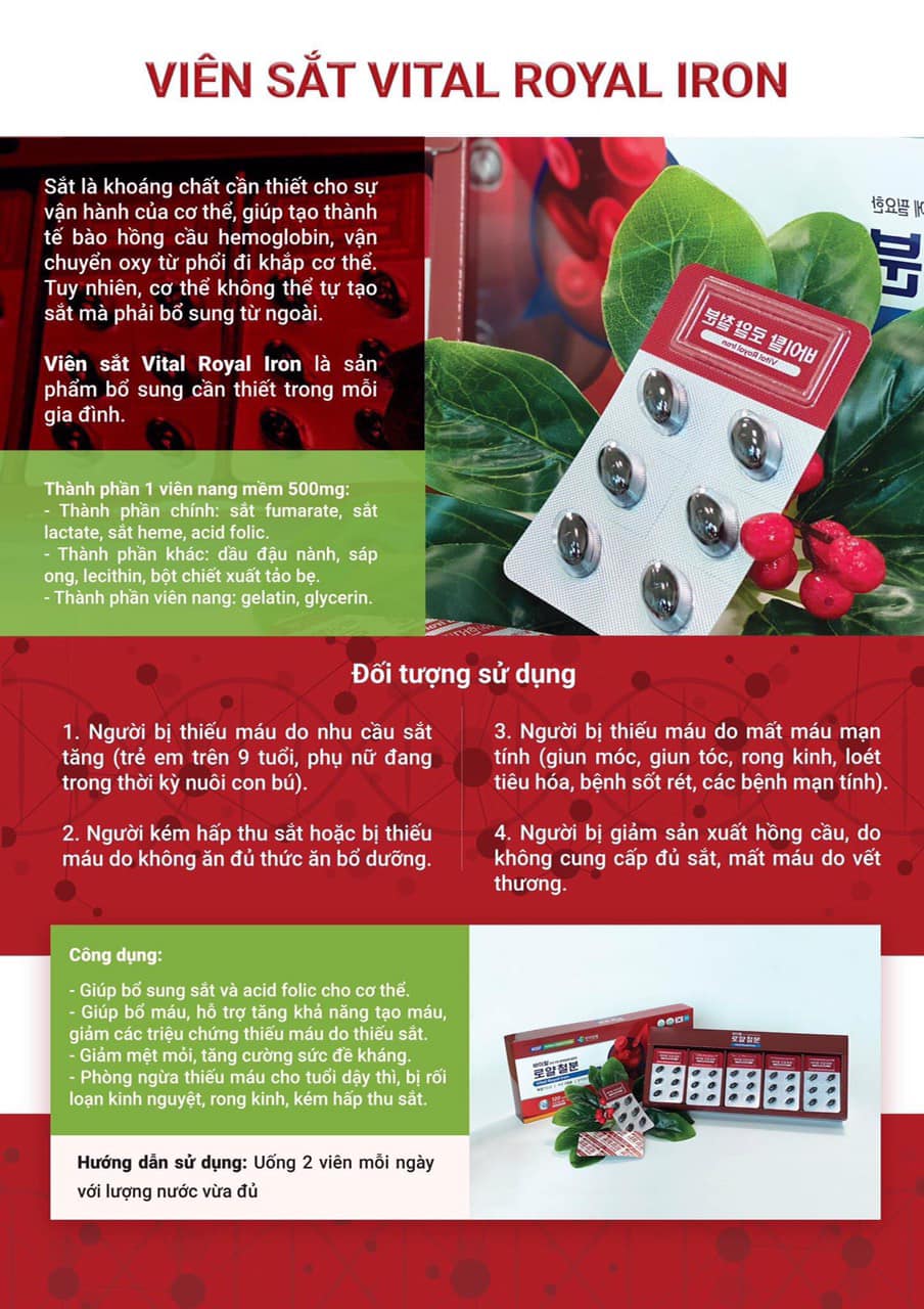 Viên Sắt Vital Royal Iron 3