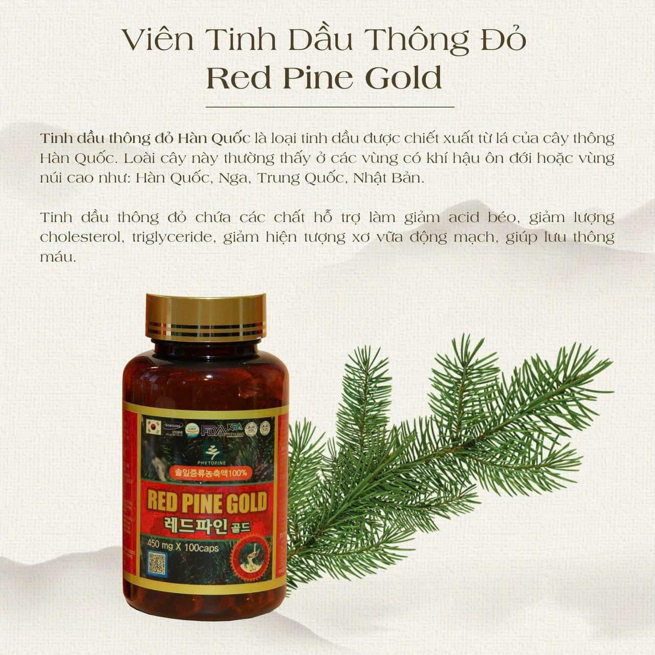 Viên Tinh Dầu Thông Đỏ Red Pine Gold 2